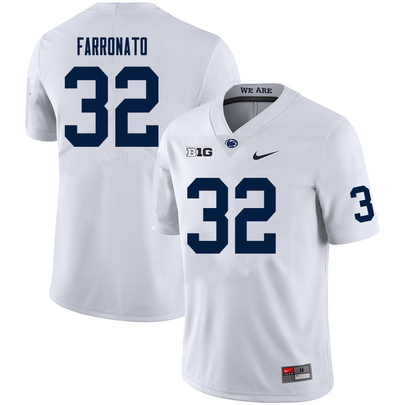 Men #32 Dylan Farronato Penn State Nittany Lions College Football Jerseys Sale-White - Click Image to Close